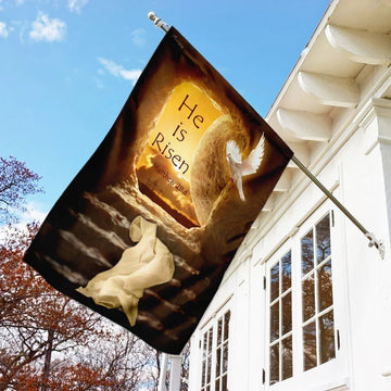 He Is Risen JesusOutdoor Christian House Flag, Christian Flag, Scripture Flag, Garden Banner