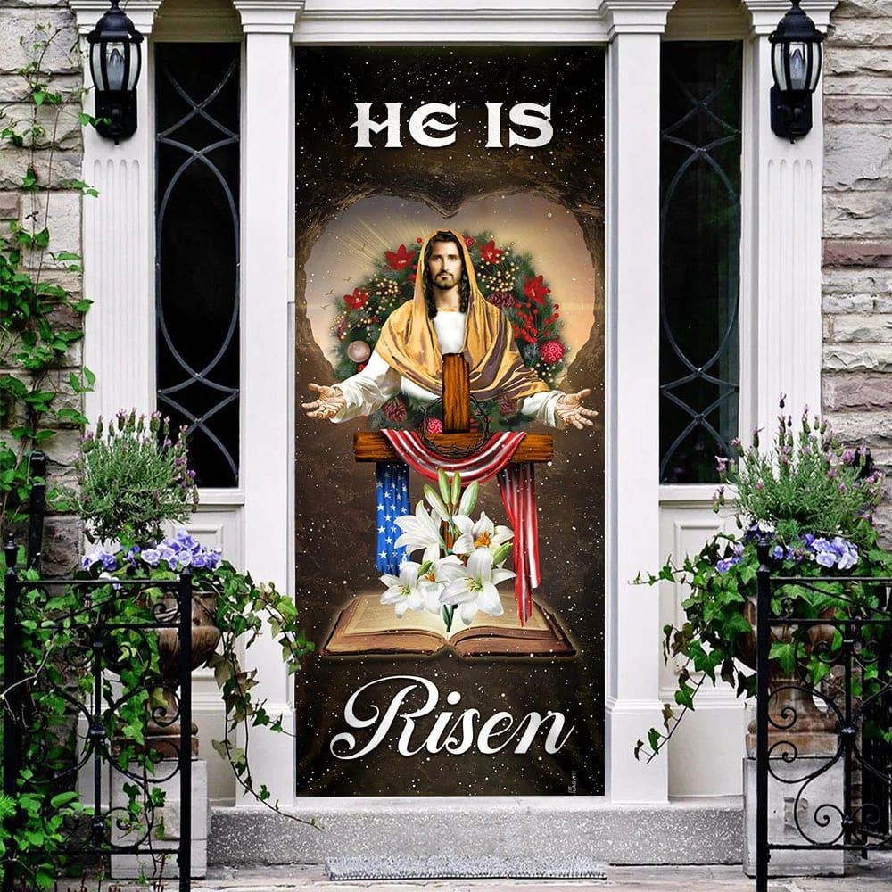 He Is Risen Jesus Christ Door Cover, Christian Door Decor, Door Christian Church, Christian Door Plaques