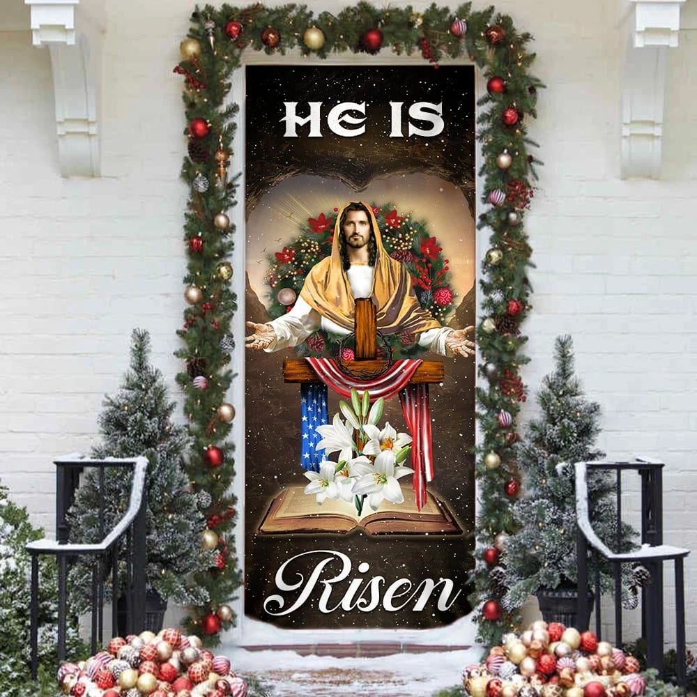He Is Risen Jesus Christ Door Cover, Christian Door Decor, Door Christian Church, Christian Door Plaques