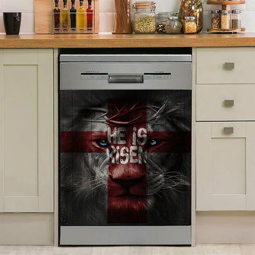 He Is Risen White Jesus Dishwasher Cover, Jesus Dishwasher Stickers, Christian Kitchen Decor