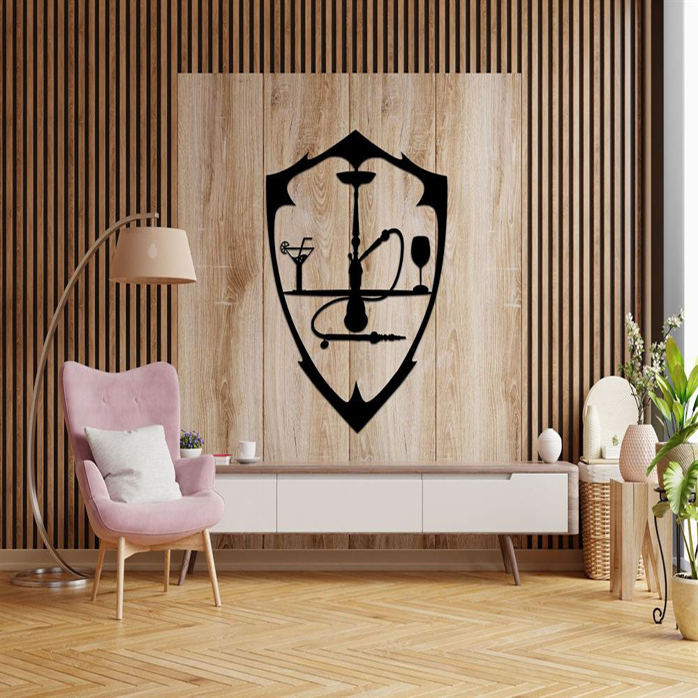 Hookah Metal Sign, Hookah Wall Decor Bar Sign, Hookah Sign, Hookah Lovers Metal Wall Decor, Gift For Him, Lounge Decor