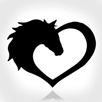 Horse Heart Metal Sign, Gift Ideas For Farm Woman, Large Metal Outdoor Signs, Outdoor Metal Sign Frames