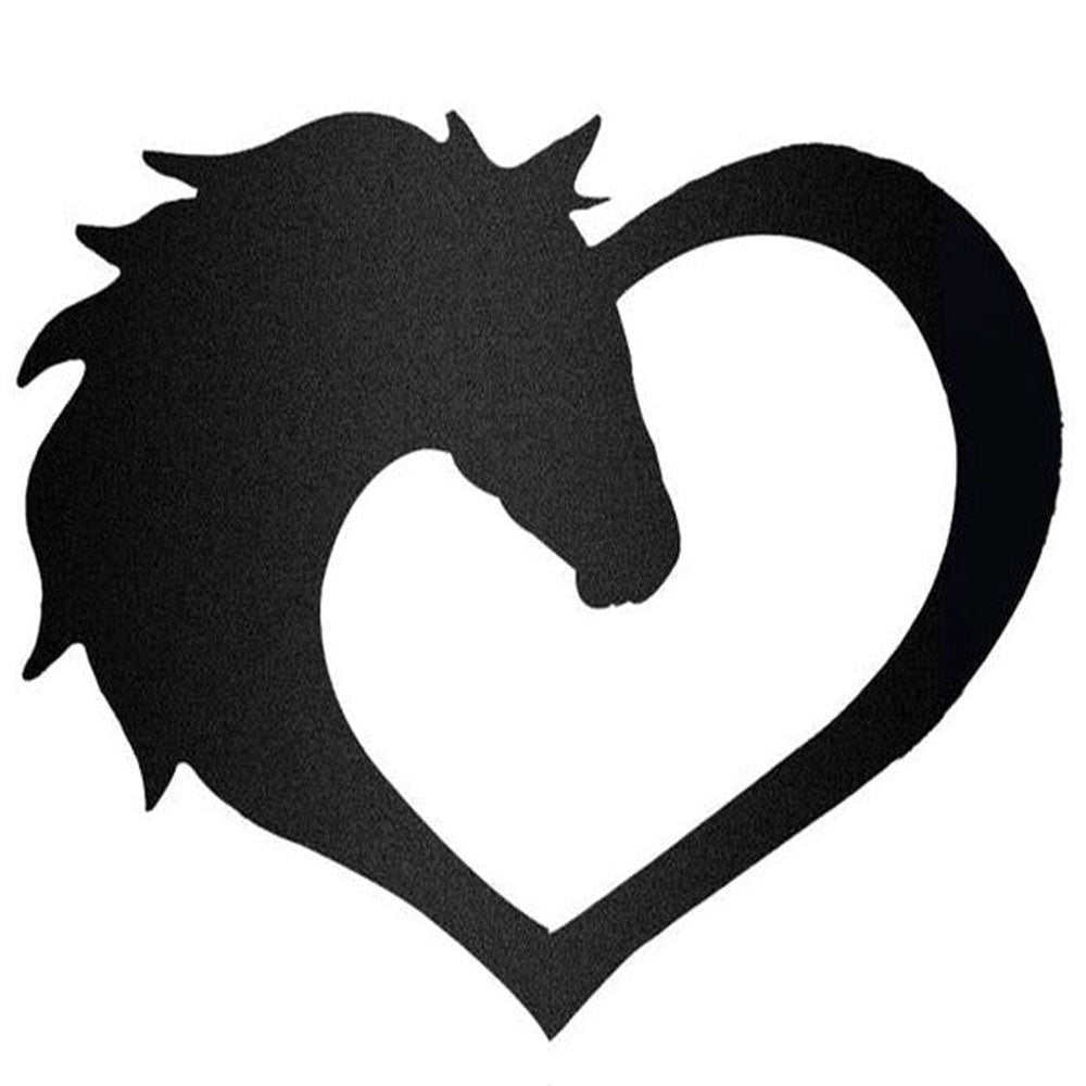 Horse Heart Metal Sign, Gift Ideas For Farm Woman, Large Metal Outdoor Signs, Outdoor Metal Sign Frames