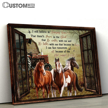 Horses Amazing Grace Canvas Prints - Christian Wall Art - Religious Home Decor