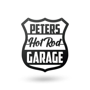 Hot Rod Garage Metal Sign, Cut Metal Sign, Metal Wall Art, Metal House Sign