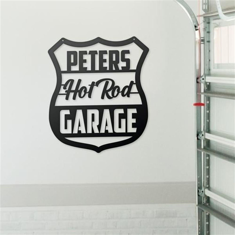 Hot Rod Garage Metal Sign, Cut Metal Sign, Metal Wall Art, Metal House Sign