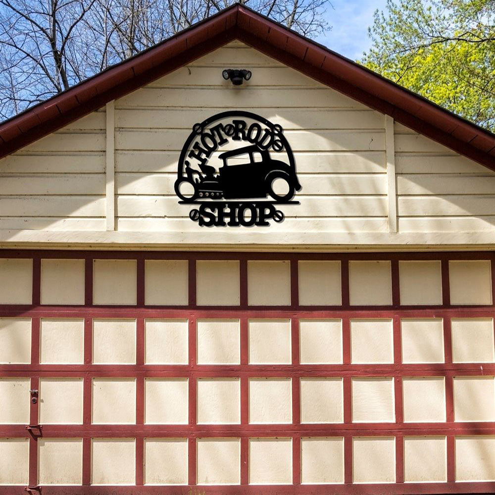 Hot Rod Shop Metal Sign, Garage Metal Sign, Outdoor Indoor Metal Decor, Non Rust Metal Sign, Car Wall Decor, Gift For Grandpa