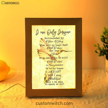 Hummingbird I Can Only Imagine Frame Lamp Art - Christian Art Decor - Religious Gifts Night Light