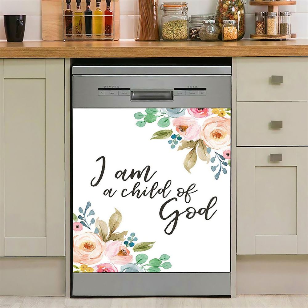 I Am A Child Of God Dishwasher Cover, Scripture Dishwasher Stickers For kitchen D������cor