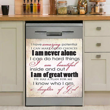 I Am A Daughter Of God Dishwasher Cover , Christian Dishwasher Stickers