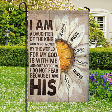 I Am A Daughter Of The King Flag, Christian&#39;s Flag, Garden Decor, Garden Flag Stand, Christian Flag, Scripture Flag, Garden Banner