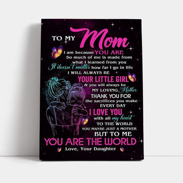 I Am Because You Are Canvas, Mother's Day Canvas Art, Gift For Mom, Birthday Gift, Mother's Day Wall Art