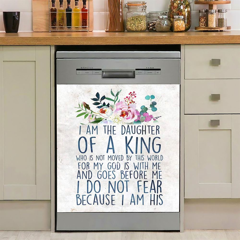 I Am The Daughter Of The King Dishwasher Cover, Christian Gift For Women