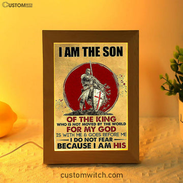 I Am The Son Warrior Frame Lamp Art - Christian Frame Lamp - Religious Gifts Night Light
