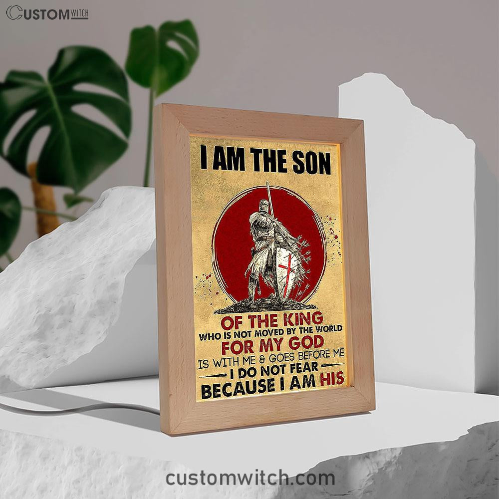 I Am The Son Warrior Frame Lamp Art - Christian Frame Lamp - Religious Gifts Night Light