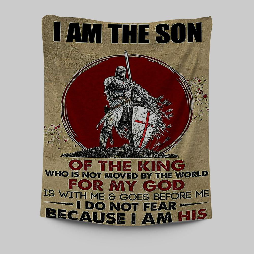 I Am The Son Warrior Tapestry Wall Art - Christian Wall Tapestry - Religious Tapestries Wall Hanging Prints