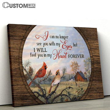 I Can No Longer See You With My Eyes Cardinal Tree Large Canvas Art - Christian Wall Art Home Decor - Religious Canvas Prints