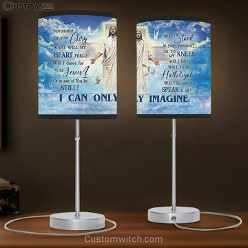 I Can Only Imagine Table Lamp - Jesus Blue Sky, Holy Spirit Dove Lamp Gift Table Lamp - Christian Lamp Gift - Religious Art