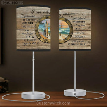 I Can Only Imagine Table Lamp - Jesus Walking On The Beach Large Table Lamp Art - Christian Bedroom Decor - Religious Wall Decor