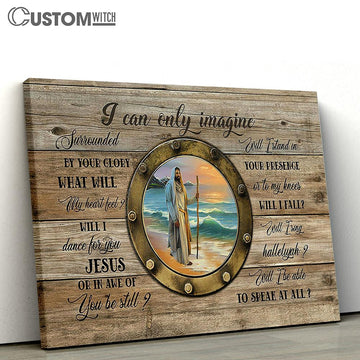 I Can Only Imagine Canvas - Jesus Walking On The Beach Large Canvas Art - Christian Wall Decor - Religious Wall Decor
