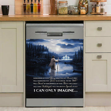 I Can Only Imagine Cardinal Christian Decor Dishwasher Cover, Bible Verse Dishwasher Stickers, Scripture Kitchen Decor
