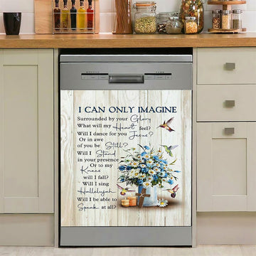 I Can Only Imagine Dishwasher Cover, Jesus Walking On Water Dishwasher Stickers, Bible Verse Kitchen Decor