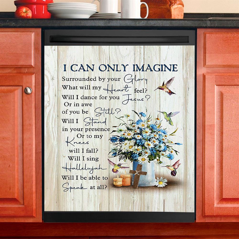 I Can Only Imagine Dishwasher Cover, Jesus Walking On Water Dishwasher Stickers, Bible Verse Kitchen Decor