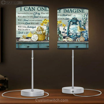I Can Only Imagine Ocean Theme Large Table Lamp Art - Christian Lamp Gift Home Decor - Religious Table Lamp Prints
