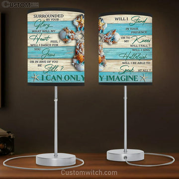 I Can Only Imagine Pearl Cross Table Lamp Gift - Bible Verse Lamp Gift - Christian Home Decor