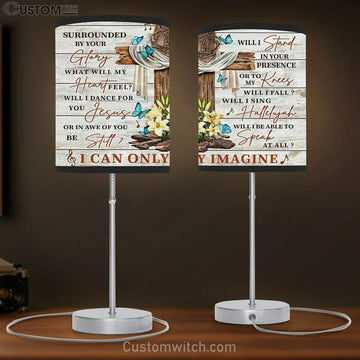 I Can Only Imagine Song Lyrics Holy Cross Table Lamp Gift - Bible Verse Lamp Gift - Christian Home Decor