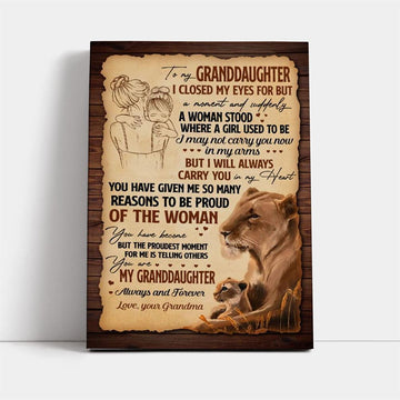 I Closed My Eyes For But A Moment And Suddenly A Woman Stood Lion Canvas, Mother's Day Canvas Art, Gift For Mom, Birthday Gift, Mother's Day Wall Art