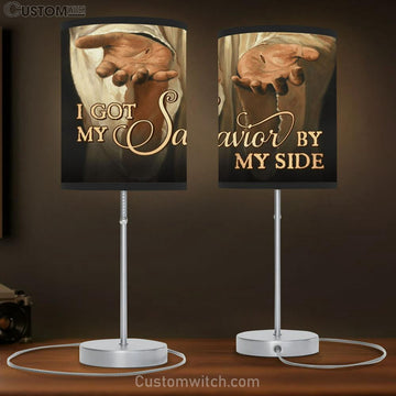 I Got My Savior By My Side Jesus Hand Table Lamp