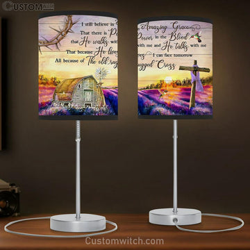 I Still Believe In Amazing Grace Table Lamp Gift - Bible Verse Lamp Gift - Christian Home Decor
