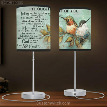 I Thought Of You Hummingbirds Large Table Lamp Art - Christian Lamp Gift Home Decor - Religious Table Lamp Prints