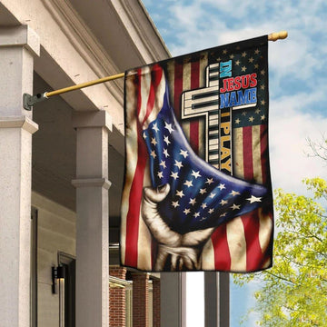 In Jesus Name I Play Piano Flag, Outdoor Christian House Flag, Christian Flag, Scripture Flag, Garden Banner