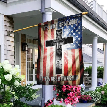 It&#39;s Not Religion It&#39;s A Relationship. Jesus Flag, Outdoor Christian House Flag, Christian Flag, Scripture Flag, Garden Banner