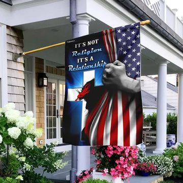 It&#39;s Not Religion It&#39;s A Relationship Jesus Flag, Outdoor Christian House Flag, Christian Flag, Scripture Flag, Garden Banner