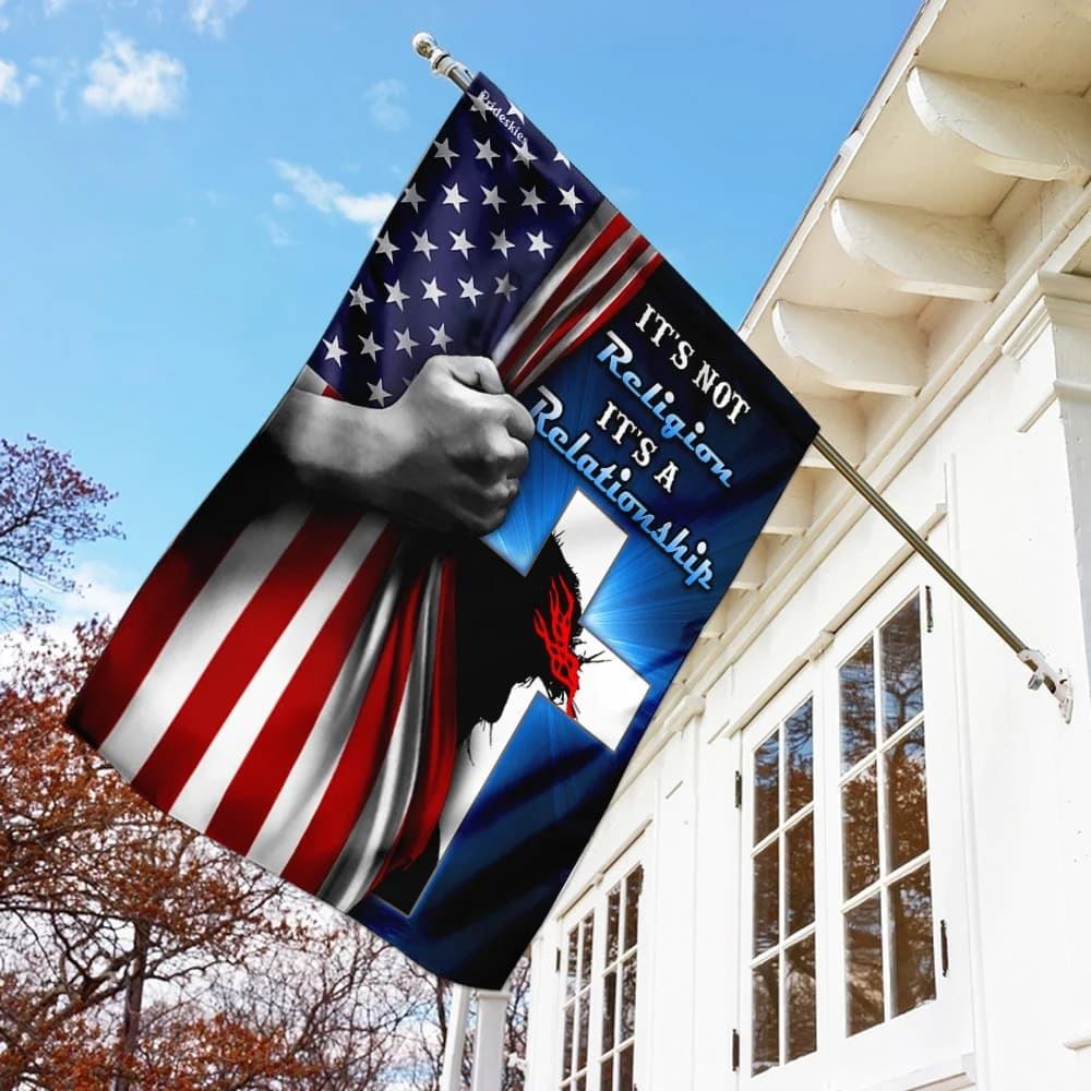 It&#39;s Not Religion It&#39;s A Relationship Jesus Flag, Outdoor Christian House Flag, Christian Flag, Scripture Flag, Garden Banner