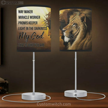 Jesus And Lion Picture - My God That Is Who You Are Table Lamp Gift - Jesus Christ Table Lamp - Christian Table Lamp Prints