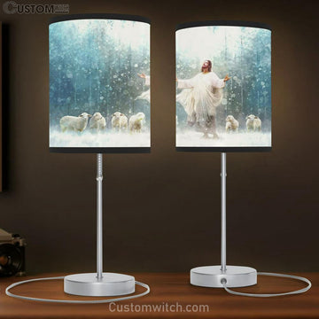 Jesus And The Lamps Table Lamp Gift - Jesus Table Lamp - Christian Lamp Gift - Jesus Bedroom Decor