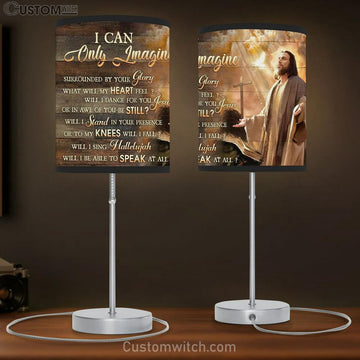 Jesus Antique Bible Cross I Can Only Imagine Table Lamp