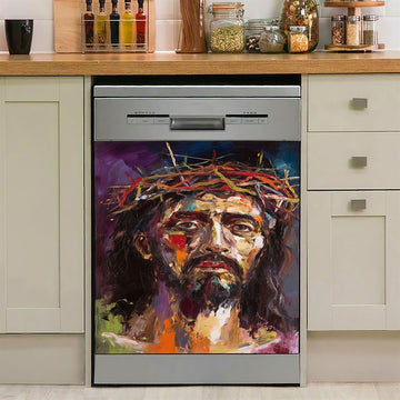 Jesus Art Dishwasher Cover, Jesus Dishwasher Stickers, Christian Kitchen Decor