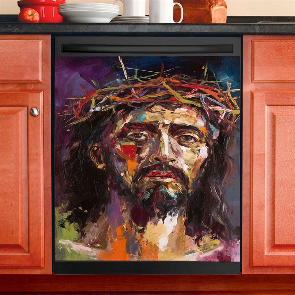 Jesus Art Dishwasher Cover, Jesus Dishwasher Stickers, Christian Kitchen Decor