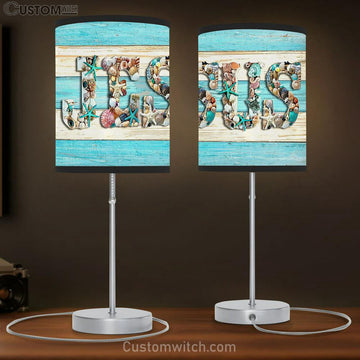 Jesus Beach Table Lamp Prints - Jesus Christ Table Lamp - Christian Table Lamp Prints