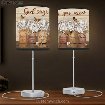 Jesus Beautiful Flower - God Says You Are Table Lamp