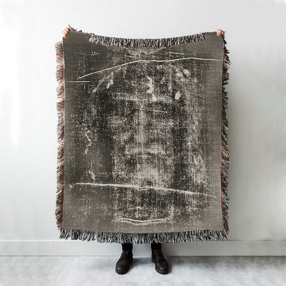 Jesus Boho Blanket - Jesus Christ Picture - Christian Boho Blanket For Pastor Priest - Christian Woven Throw Blanket Decor