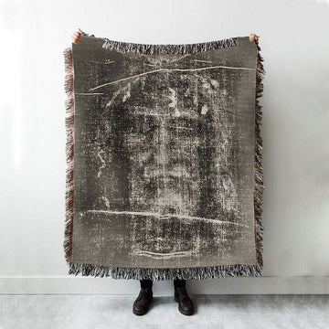Jesus Boho Blanket - Jesus Christ Picture - Christian Boho Blanket For Pastor Priest - Christian Woven Throw Blanket Decor