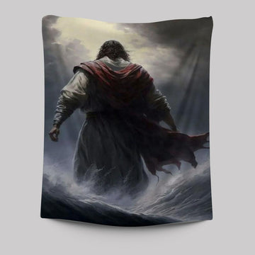 Jesus Calms The Storm Tapestry Pictures - Christian Wall Art - Jesus Tapestry Art