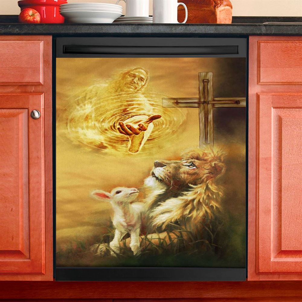 Jesus Christ Art Dishwasher Cover, Jesus Dishwasher Stickers, Christian Kitchen Decor