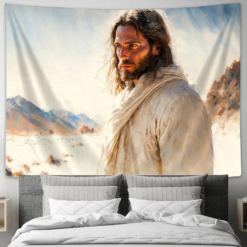 Jesus Christ Art Tapestry Art - Christian Wall Art Decor - Jesus Christ Tapestry